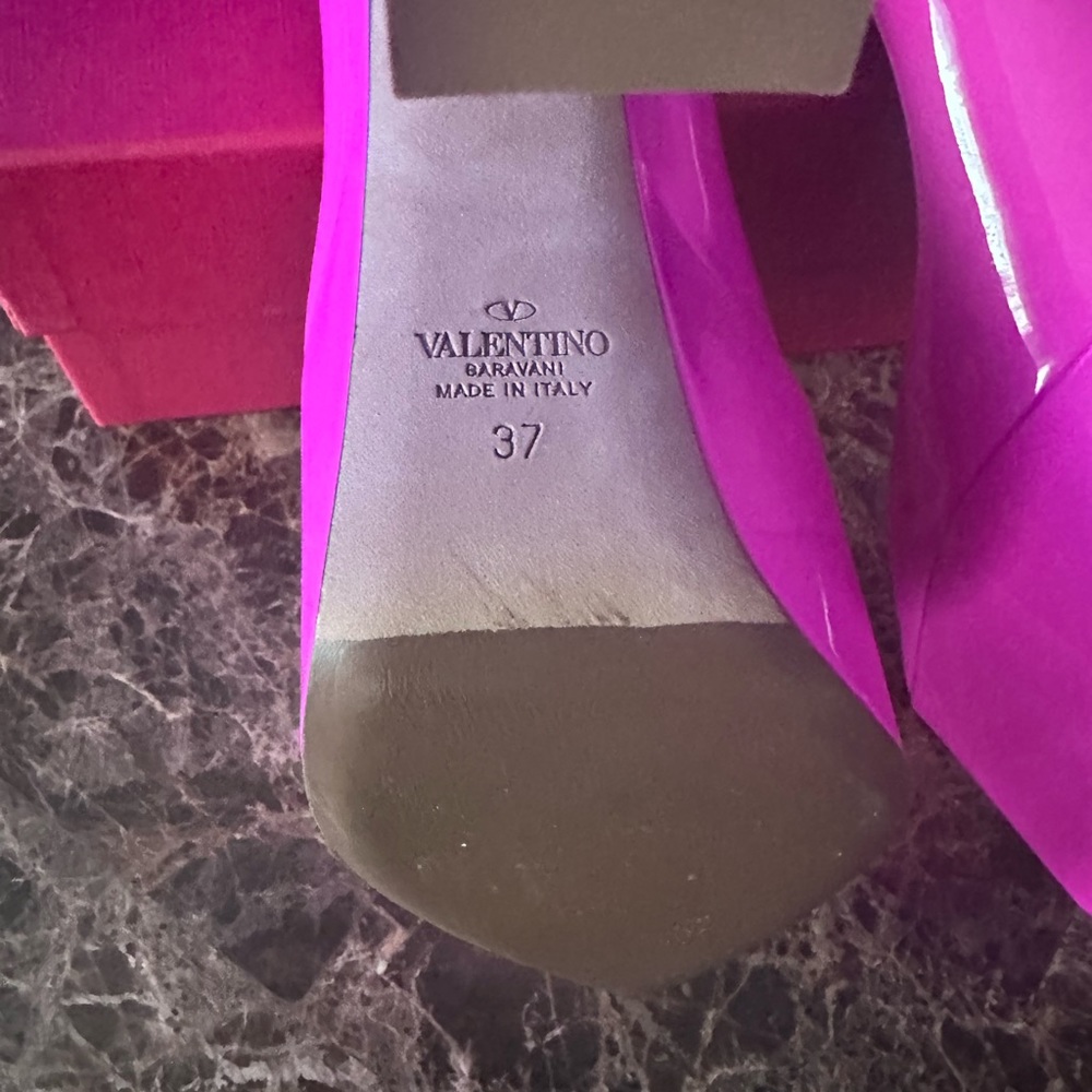 VALENTINO Rockstud Tan-Go Ankle Strap Platform Heel Pump - Picture 8 of 11